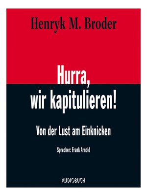 cover image of Hurra, wir kapitulieren